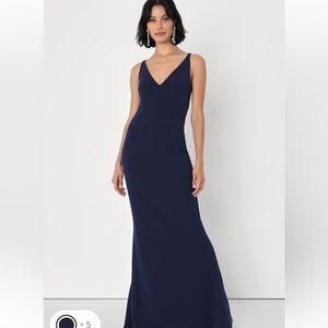 Lulus Melora Navy Blue Sleeveless Maxi Dress
